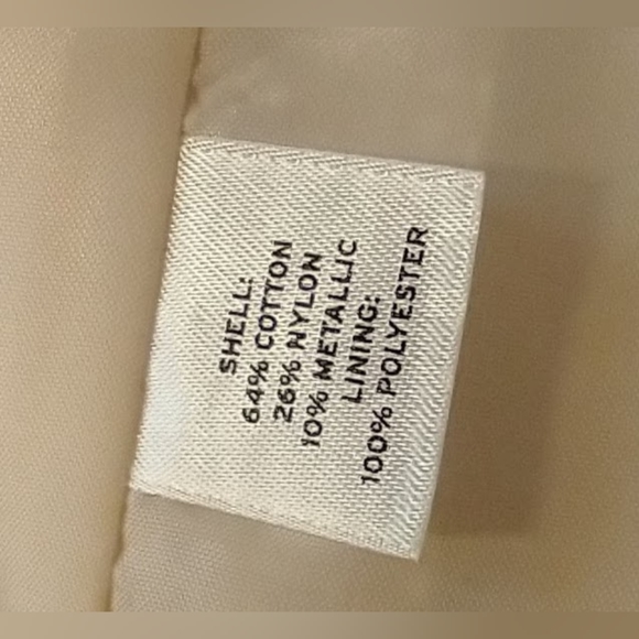 Halogen ivory with gold throughout button down jacket blazer sz S - Picture 9 of 11